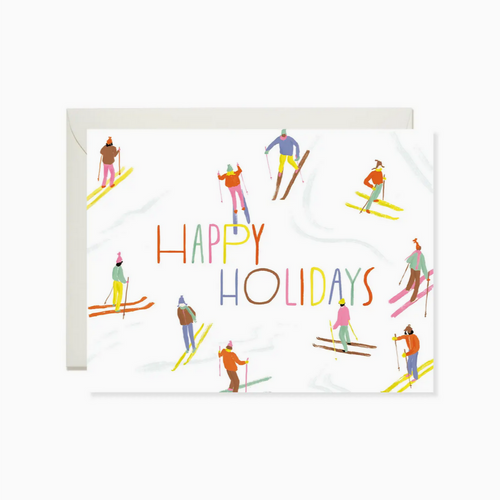 Holiday Skiers card