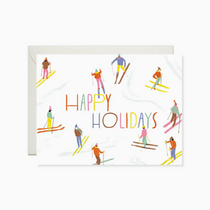 Holiday Skiers card