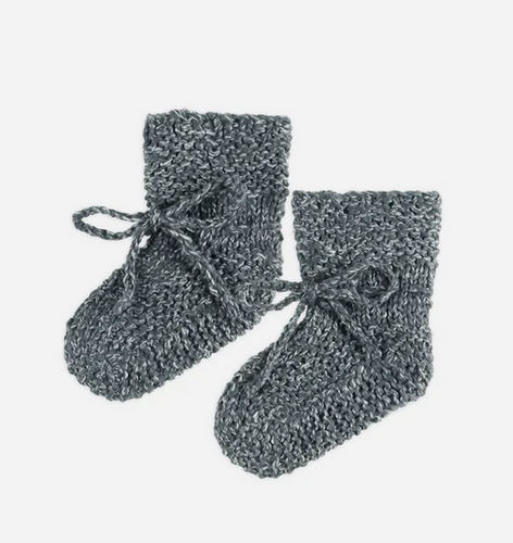 Knit  Booties - Indigo