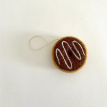 Load image into Gallery viewer, Chocolate Glaze Donut Felt Ornament