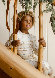 Organic Long Sleeve Pajama Set - Winter Town