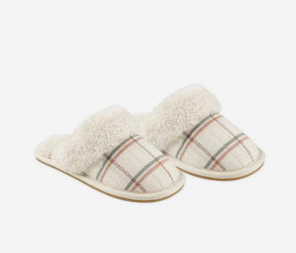 Kids Slippers - Holiday Plaid