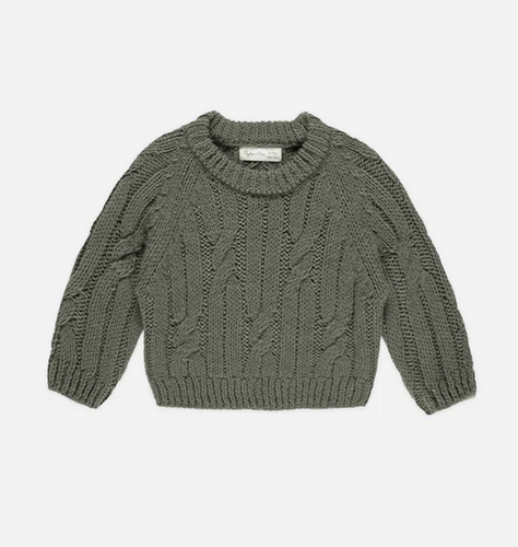 Cable Knit Sweater - Forest