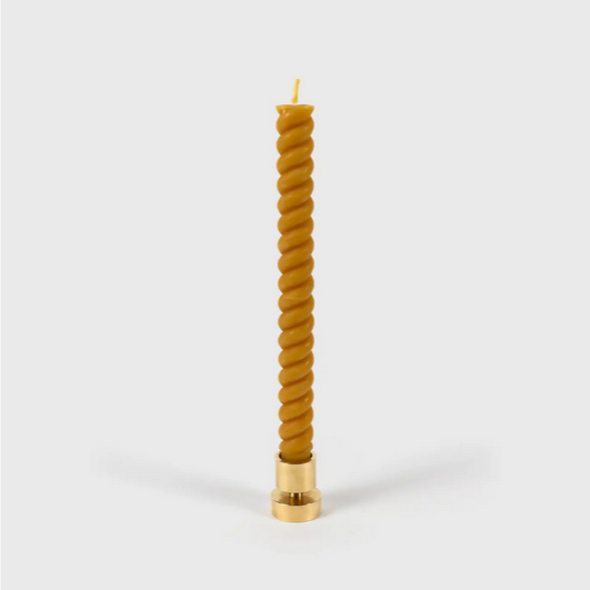 Spiral Beeswax Candles 2 Pack - Natural