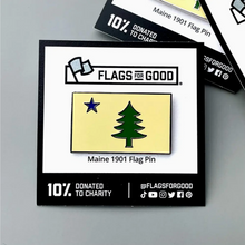Load image into Gallery viewer, Maine 1901 Flag Enamel Pin