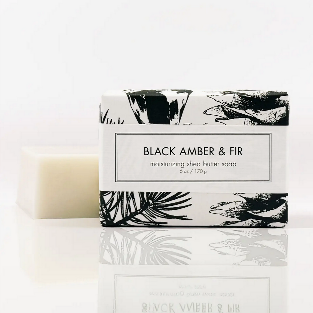 LG Black Amber & Fir Shea Butter Soap