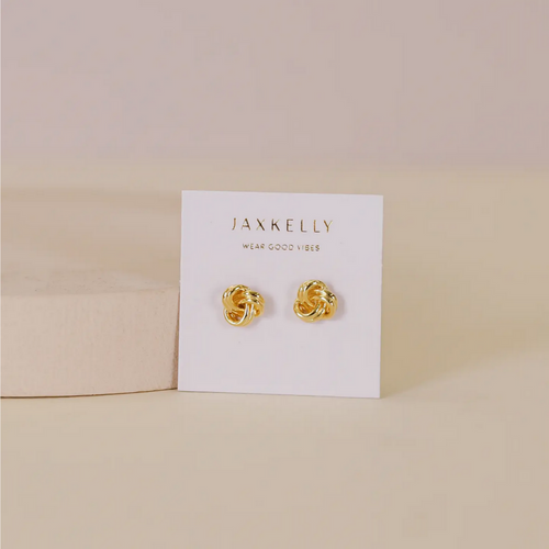 Petite Gold Knot Studs