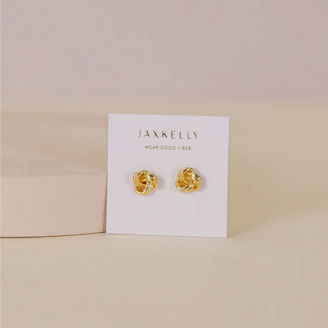 Petite Gold Knot Studs