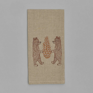 Bears with Pinecone Tea Towel