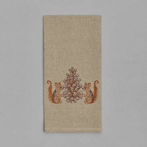 Chipmunks with Pinecone Tea Towel