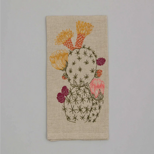 Prickly Pear Cactus Bloom Tea Towel