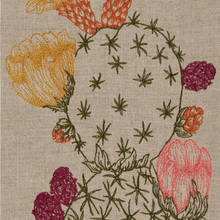 Load image into Gallery viewer, Prickly Pear Cactus Bloom Tea Towel