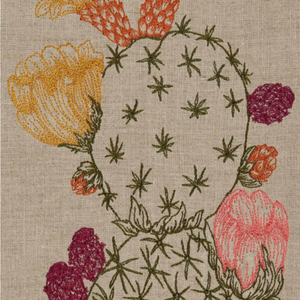 Prickly Pear Cactus Bloom Tea Towel