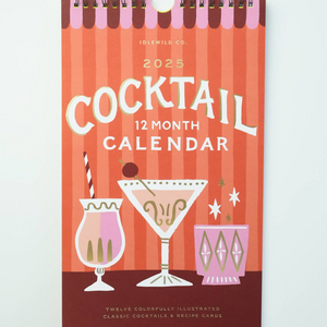 Cocktails 2025 Wall Calendar