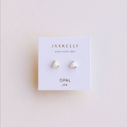 White Opal Mini Energy Studs