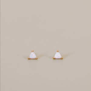 White Opal Mini Energy Studs