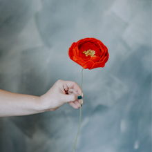 Load image into Gallery viewer, Felt Charm Red Peony