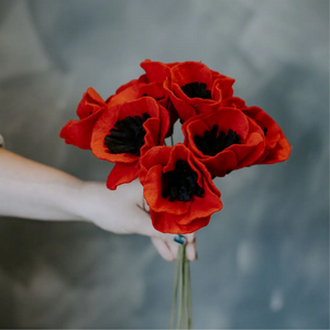 Felt Poppy Flower