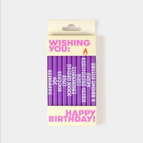 Wishing You Birthday Candles - Purple