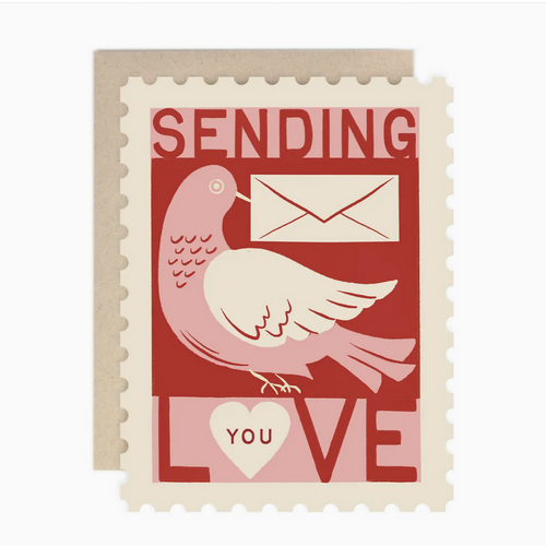 Sending Love Stamp card