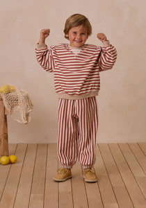 Relaxed Jogger - Poppy Stripe