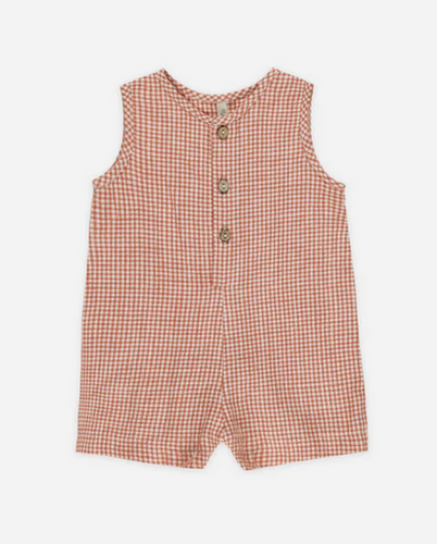 Maverick Romper - Poppy Gingham