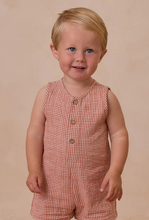 Load image into Gallery viewer, Maverick Romper - Poppy Gingham