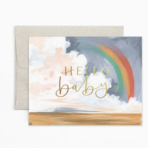 Hello Baby Rainbow card
