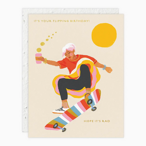 Skateboard Girl Birthday card
