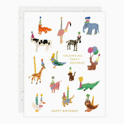 Animal Party Birthday card
