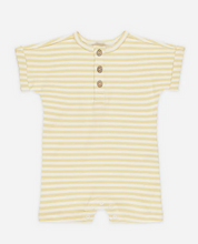 Load image into Gallery viewer, Short Sleeve One Piece - Yellow Stripe