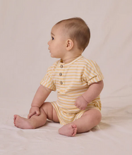 Load image into Gallery viewer, Short Sleeve One Piece - Yellow Stripe