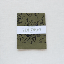 Load image into Gallery viewer, Olives Linen Tea Towel
