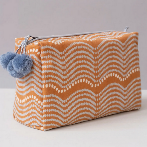 Toiletry Bag - Waves Pumpkin