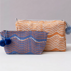 Toiletry Bag - Waves Pumpkin