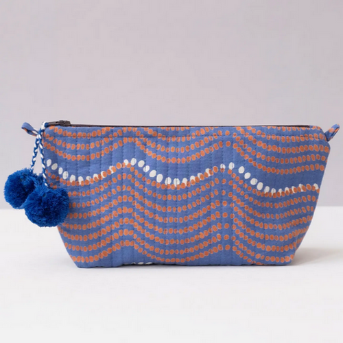 Makeup Pouch - Waves Royal