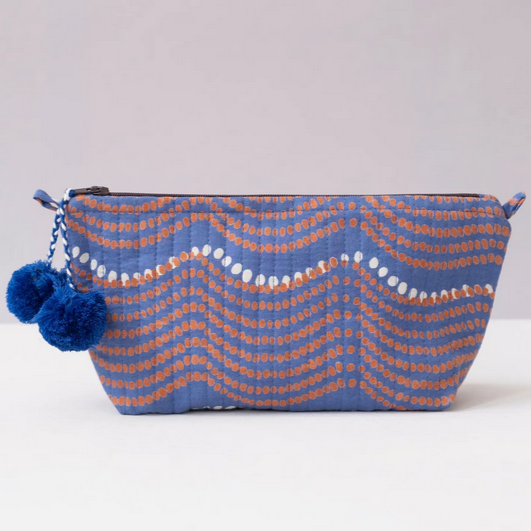 Makeup Pouch - Waves Royal