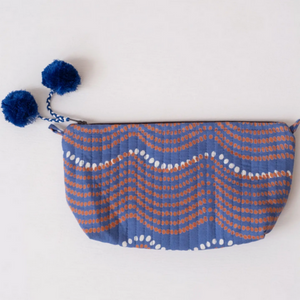 Makeup Pouch - Waves Royal