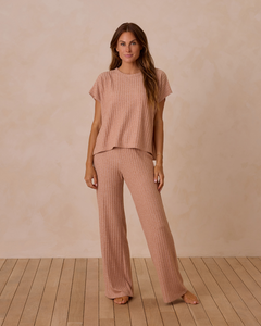 Cozy Rib Knit Set - Grapefruit