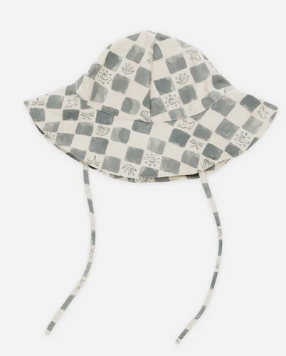 Floppy Swim Hat - Coastal Check