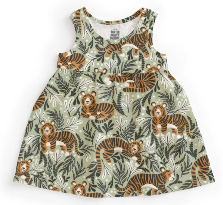 Alna Baby Dress - Dreaming Tigers