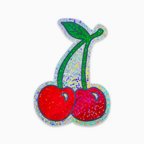 Glitter Cherries Sticker