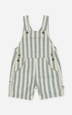 Denim Shortalls - Ocean Stripe