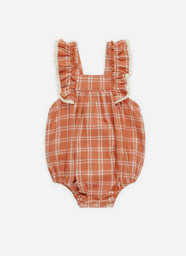 Maya Romper - Poppy Check