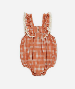 Maya Romper - Poppy Check