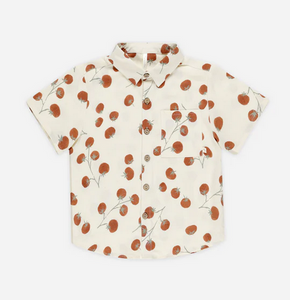 Collared Short Sleeve Shirt - Tomatoes