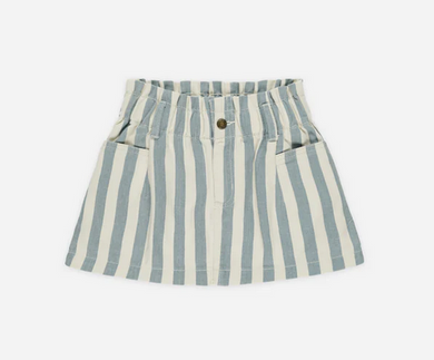 Denim Mini Skirt - Ocean Stripe