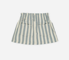 Load image into Gallery viewer, Denim Mini Skirt - Ocean Stripe