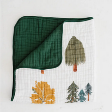 Load image into Gallery viewer, Reversible Quilt - Forest Trees