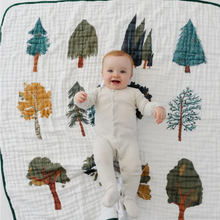 Load image into Gallery viewer, Reversible Quilt - Forest Trees